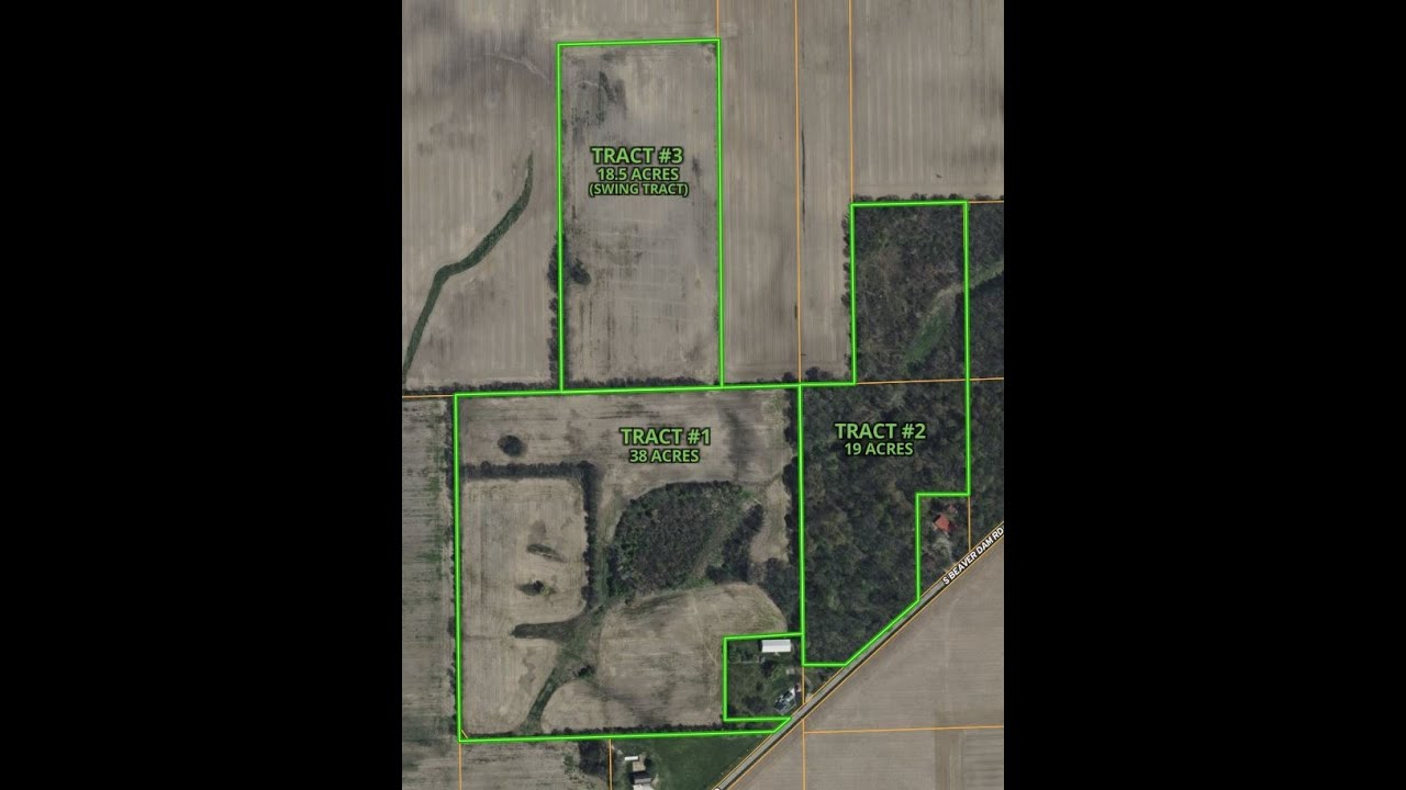 Metzger Land Auction of 75.5+/- Acres of Tillable Cropland & Recreational Woods in  Claypool, Ind.