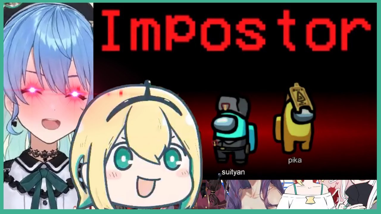 Hoshimachi Suisei + Amano Pikamee = Fastest Impostor Win in Among Us【Hololive/Eng Sub】