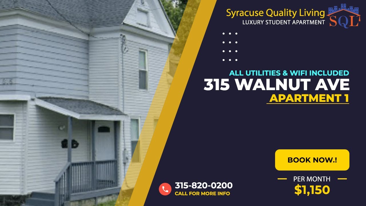 315 Walnut Ave Apartment 1 Syracuse Quality Living YouTube