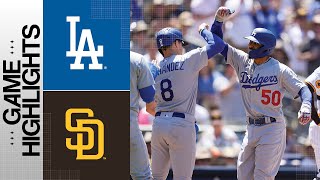 Dodgers vs. Padres Game Highlights (8\/7\/23) | MLB Highlights