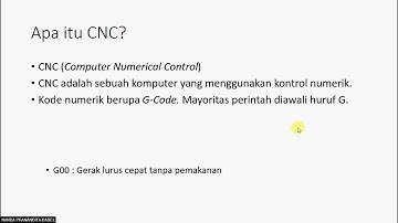 CNC PROGRAM #1: APA ITU CNC?
