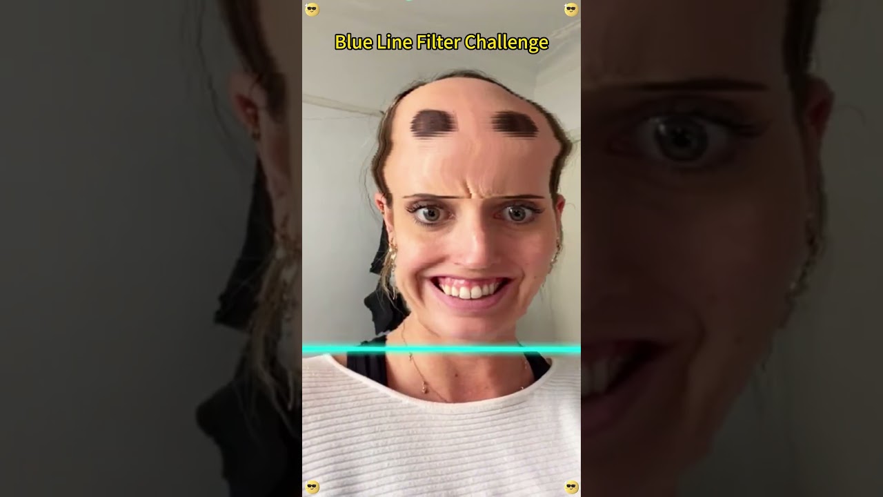 Blue line filter challenge 😂🤣 