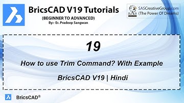 BricsCAD V19 Tutorial 19: How to use Trim Command in BricsCAD | With Example | Hindi