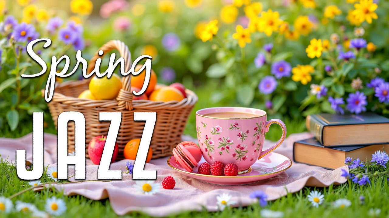 Sweet Spring Jazz 🌸 Relaxing Jazz Cafe & Bossa Nova Instrumental Music for an Upbeat Mood