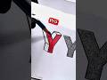 How to draw 3D letter 'Y' ✍️🔥 #shorts