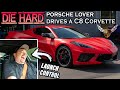 DIE HARD Porsche Lover drives a #C8 #Corvette