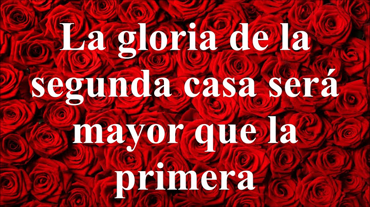 "La gloria de la segunda casa" (Gladys Muñoz) - Letra
