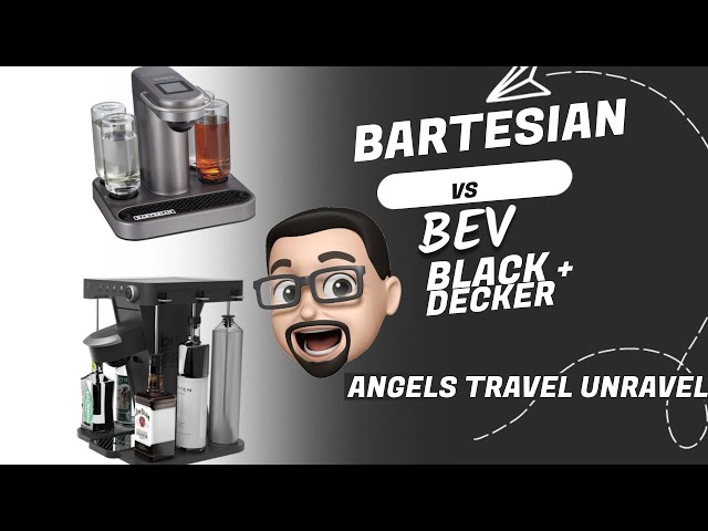 bev by BLACK+DECKER Cocktail Maker Machine and Drink Maker for Bartesian  capsules (BEHB101) & bev by Cocktail Maker Glass Liquor Dispenser Bottles