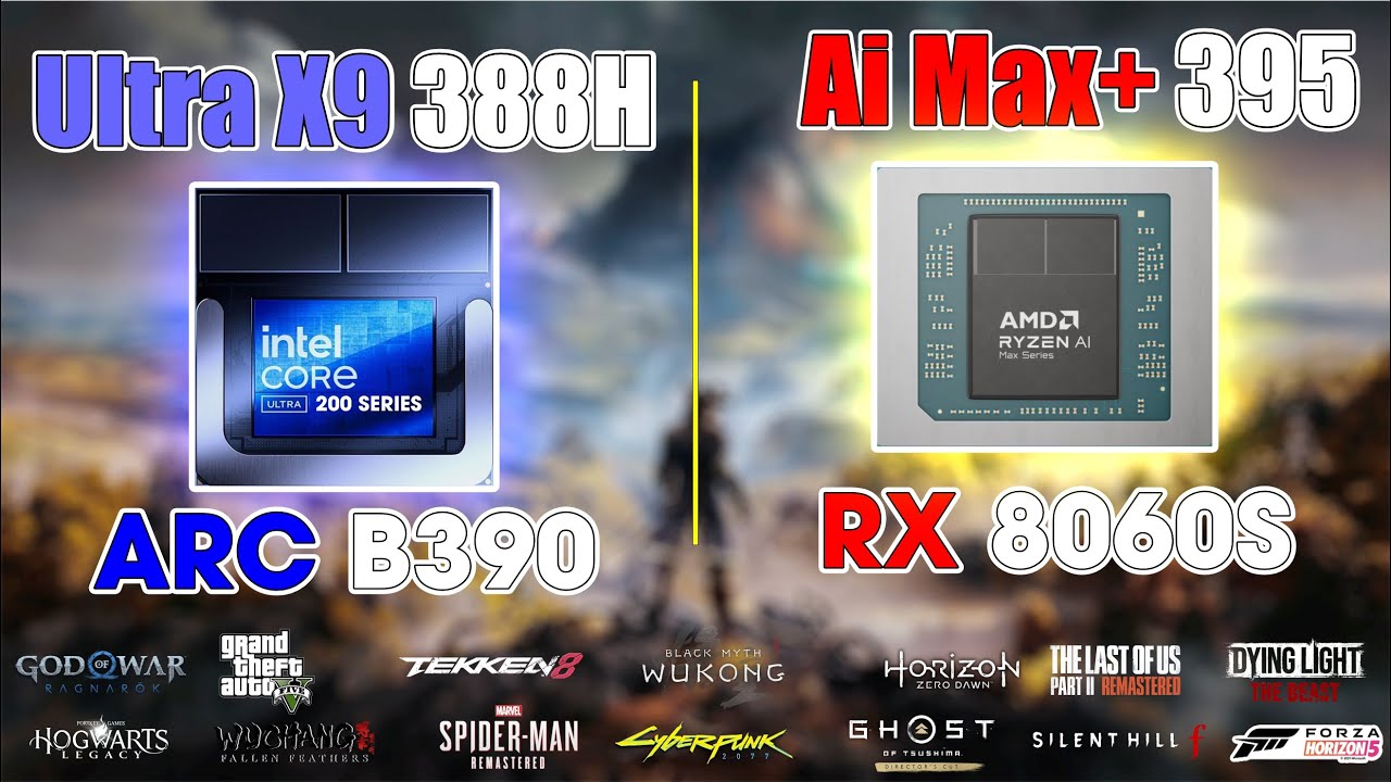 AMD AI Max+ 395 vs Intel Ultra 9 388H: The Ultimate iGPU Showdown! (1080p Gaming)