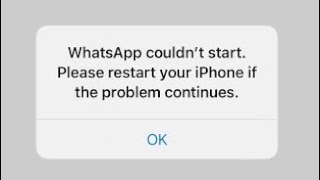 How to fix whatsapp couldn't start. please restart your iphone if the problem continues 2024 Resimi