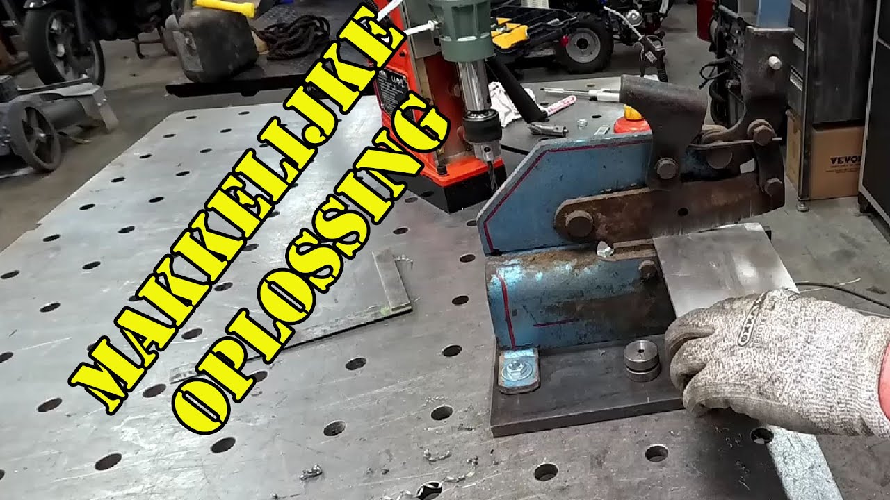 Een handplaatschaar monteren op een lastafel hoe doe ik dat