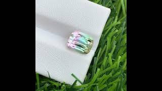 3.70 Carats Natural Bicolor Tourmaline Gemstone, Soft Bicolor Tourmaline with Cushion Cut screenshot 3