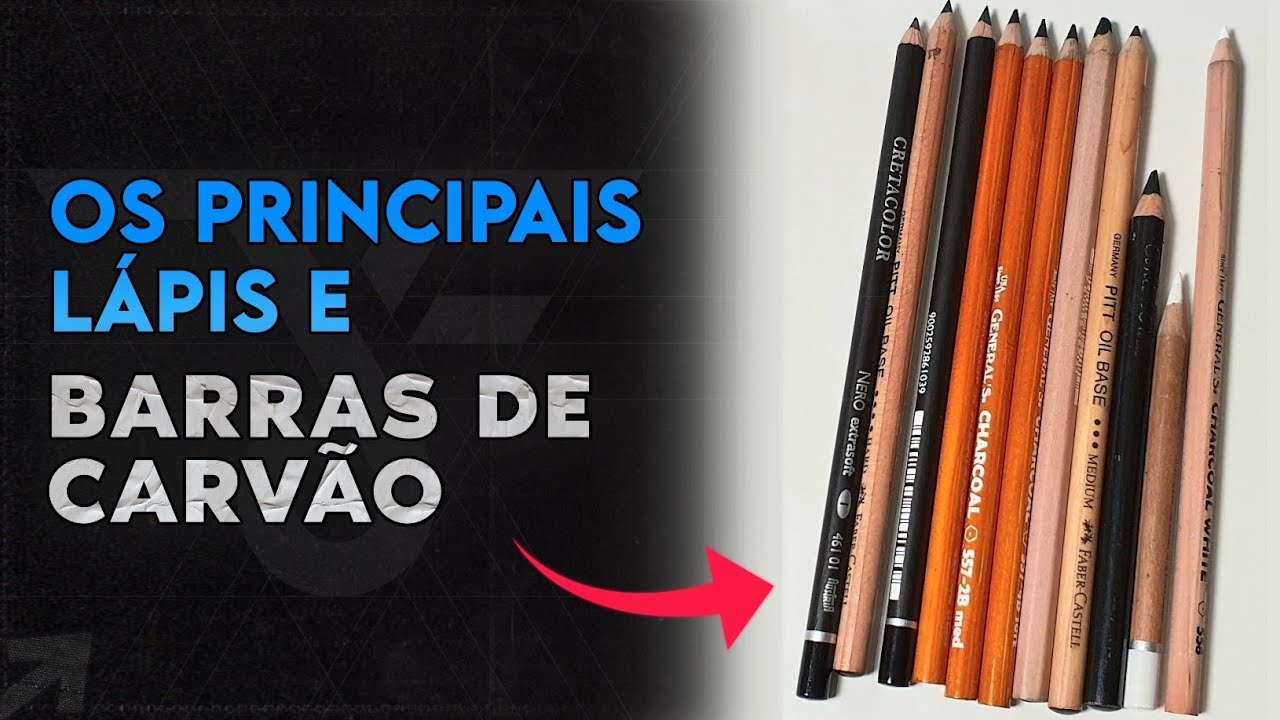 Lápis e Barras de Carvão para Fazer Desenhos Realistas