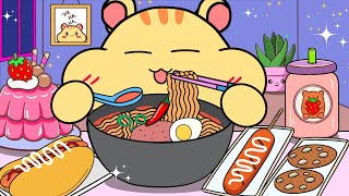 ASMR Mukbang Animation Korean Noodles | 먹방 애니메이션  | アニメーション アニメ