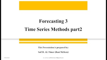 Forecasting 3 Exponential Smoothing Methods شرح