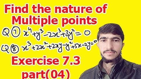 Find the nature of multiple points (Bsc Calculus chapter 7 exercise 7.3 part(04))