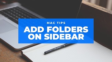 Adding Desired Folders to the Sidebar in a Finder Window on the Mac
