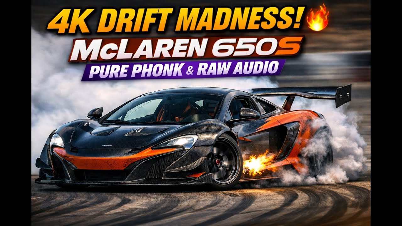4K DRIFT MADNESS 🔥 McLaren 650S Going Sideways | PURE DRIFT AUDIO + PHONK