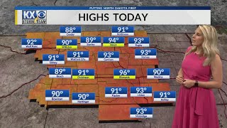 The heat is here, storms for tomorrow