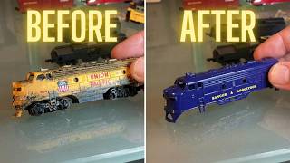 N scale Bachmann F7 Starter set engine rebuild.