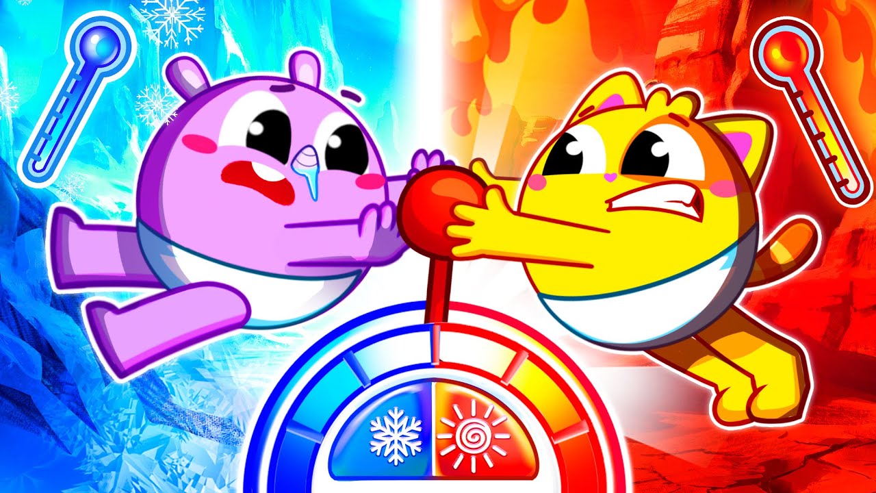 Songs about Opposites🥹Hot and Cold 🥶😡 SUBSCRIBE for Funny Kids Songs & Nursery Rhymes♥️
