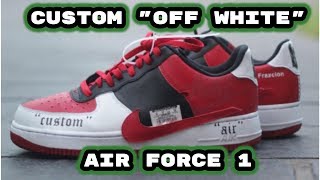 Custom Off White Air Force 1S Fraxcion X Khameleon Kickz