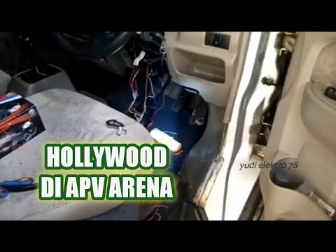 cara memasang alarm mobil hollywood di mobil SUZUKI APV ARENA