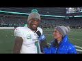 Tua Tagovailoa after the Dolphins blowout win against the Jets