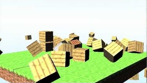 Creeper Physics: a Minecraft Blender Animation