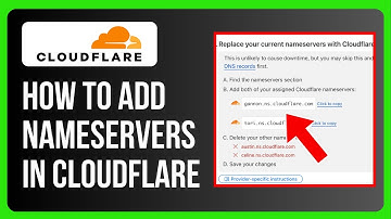 How to Add Nameservers in Cloudflare