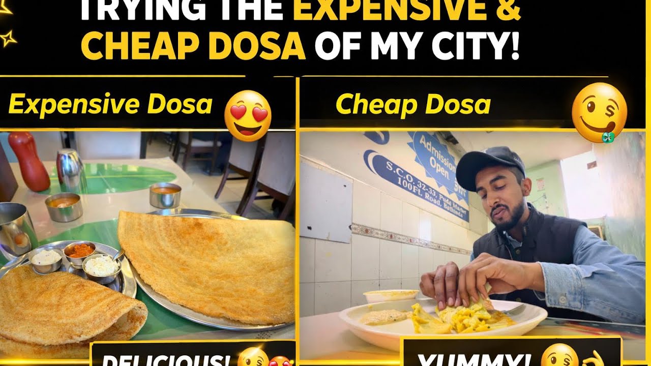 Expensive and Cheap Dosa in Bathinda City😅😋