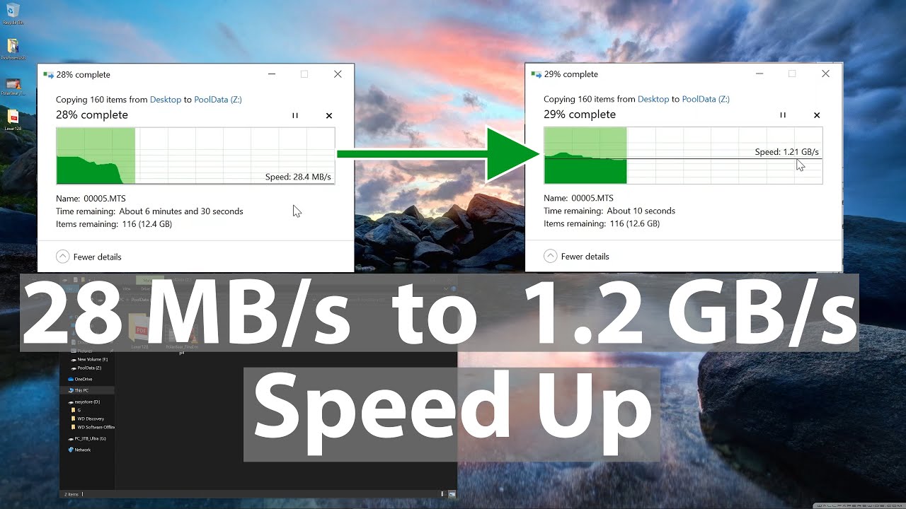 How do you speed up file transfer?