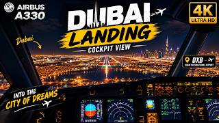 MIDNIGHT IN DUBAI | 4K Airbus A330 Butter Landing ✈️