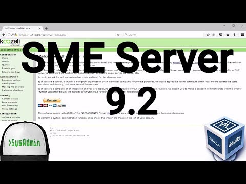 SME Server 9.2 Installation + Overview on Oracle VirtualBox [2017]