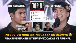 Interview Nino Buat Ko Dewlyn Ngakak   Arfy Top 1 Savage Di Mpl  Reaksi Streamer Interview Ae
