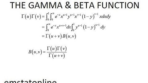 THE GAMMA AND BETA FUNCTION-Improper Integrals