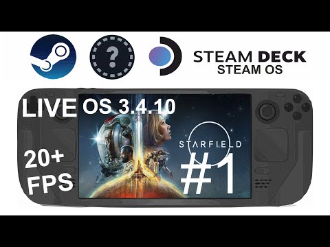 Starfield (Day 1) on Steam Deck/OS in 720p (FSR on) 20+Fps (Live)