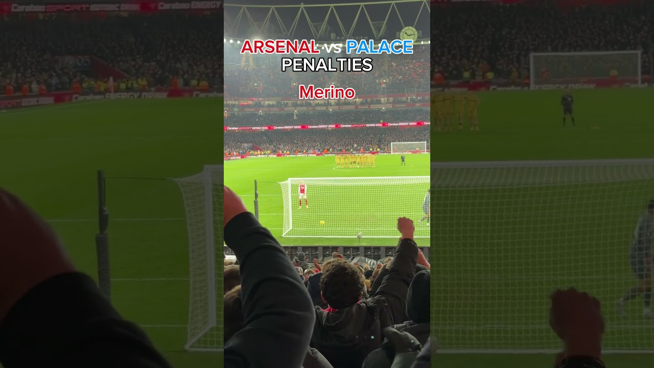 Arsenal vs Crystal Palace Penalties. Arsenals live penalties Carabao Cup 