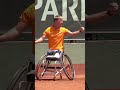 UNREAL skills on a wheelchair! 🤩😤 #shorts #wheelchairsports #wheelchairtennis #trickshot #athlete