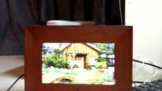 Real Wood Digital Photo Frame (Concave) coffee colour screenshot 4