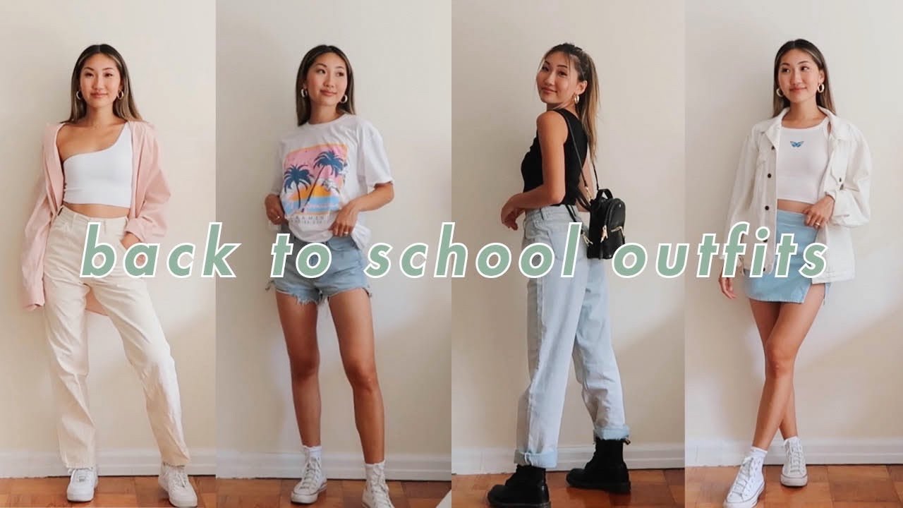 BACK TO SCHOOL CASUAL OUTFITS 💘 | COLLEGE OUTFITS - YouTube