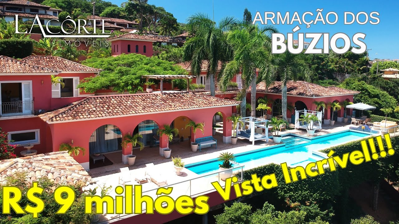 MANSÃO MEDITERRÂNEA EM BÚZIOS: A EUROPA NO BRASIL! VISTA MAR INCRÍVEL! DE CINEMA!