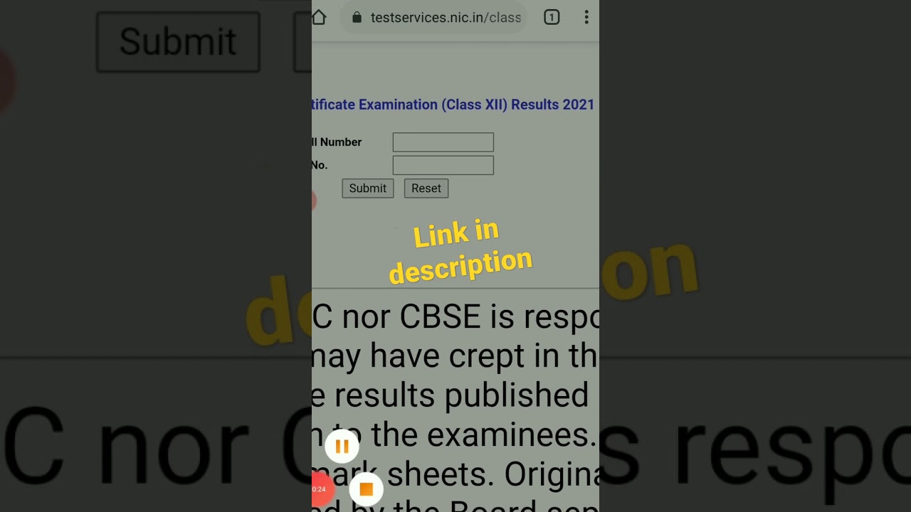 download CBSE 12th result 2021 direct Link click here
