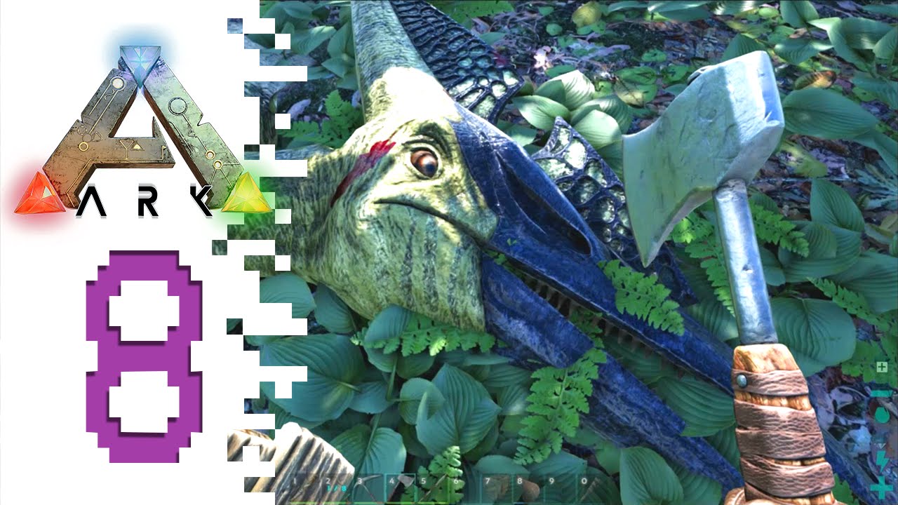 ARK: Survival Evolved - EP08 - Sticky Situation playthrough little monster at school