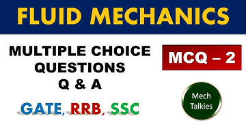 Multiple choice questions for fluid mechanics