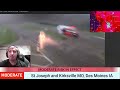 Moment a violent tornado flipped a truck in Iowa - May 21, 2024
