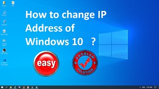 How to change IP Address in Windows 10. in English    #ipaddress #howtochange #windows10 #TCP(IPV4) How To Change Ip Address On Windows 10 Works 101 Change Ip Address Windows 10 Easy