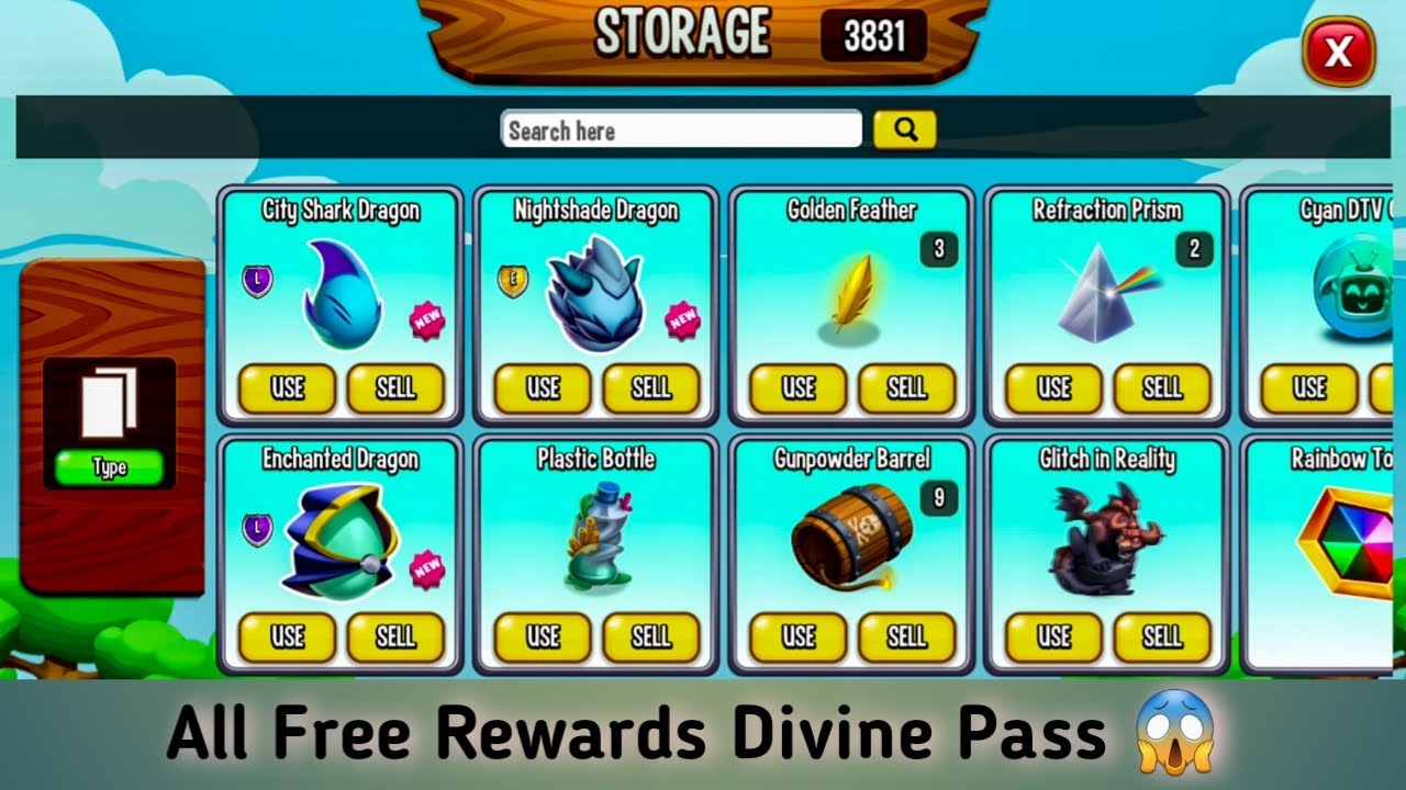 All Free Divine Pass Rewards In Dragon City | Full Unlocked 2022 ! 😱