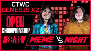 FLAWLESS TOURNAMENT ON THE LINE! | Meme vs Night | CTWC GX2 Semis