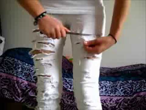 customizar calça jeans branca